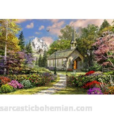 Springbok Puzzle Mountain View Chapel 500 Piece Jigsaw Puzzle Large 19 inches by 23.5 inches Made in USA Unique Cut Interlocking Pieces B07MVKMR4W